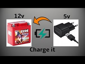 How to Charge 12volt Bike Battery with 5volt Mobile Phone Charger