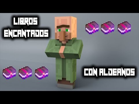 👉COMO CONSEGUIR LIBROS ENCANTADOS CON ALDEANOS 🎮 ENCANTAMIENTOS CON ALDEANOS MINECRAFT ✅