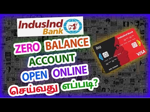 Indusind Bank New Zero Balance Account Open Online in Tamil