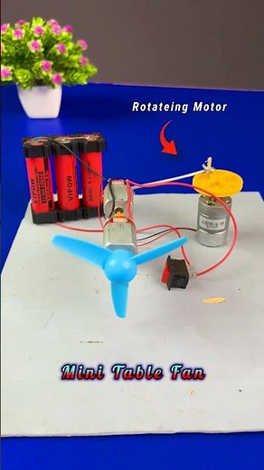 DIY Table Fan Making | Homemade Table Fan With Dc Motor #shorts #fan #tablefan