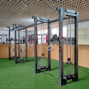 [Hot Item] Multifunctional Fitness Smith Machine Power Rack Dual Cable Cross Machine Gym Equipment