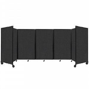 Versare 1160502 Black Foldable Room Divider 360 - 14' x 5'