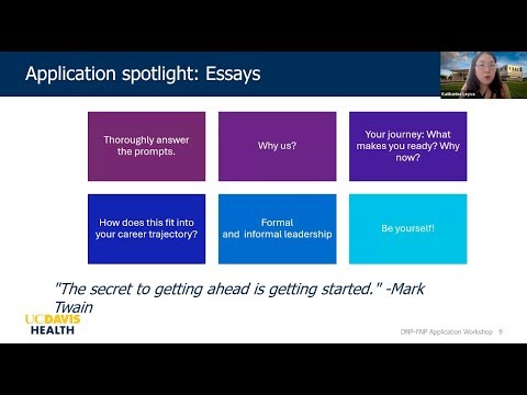 Recording Dec. 12, 2025: UC Davis nursing DNP-FNP application workshop