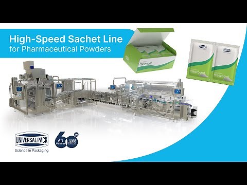 Efficient Pharmaceutical Powder Sachet Packaging Line by Universal Pack. Speed and Accuracy.