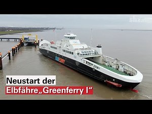 Maiden voyage of the "Greenferry I" from Brunsbüttel to Cuxhaven