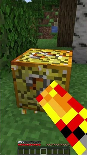 MINECRAFT, BUT EVERY BLOCK IS A LUCKY BLOCK! (CHAOS) 😅 #shorts #minecraft