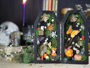 Coffin Shadow Box, Mini Coffin Display, Gothic Diorama, Bookshelf Decor, Halloween Decor, Macabre Decor - Etsy