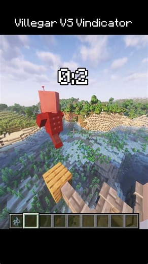 Vindicator VS Villager who is WIN ?!?! #minecraft