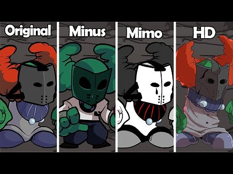 Original Tricky Mask Vs Minus Vs Mimo Vs HD - Friday Night Funkin'