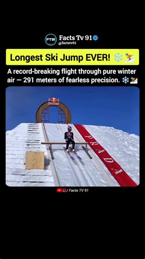 Mr. Raja Kumar | This is one of the greatest moments in extreme sports — a skier launching off the ramp and flying an unbelievable 291 meters, the longest... | Instagram