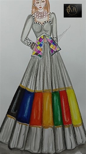 traditional dress drawing #ytshorts #shorts