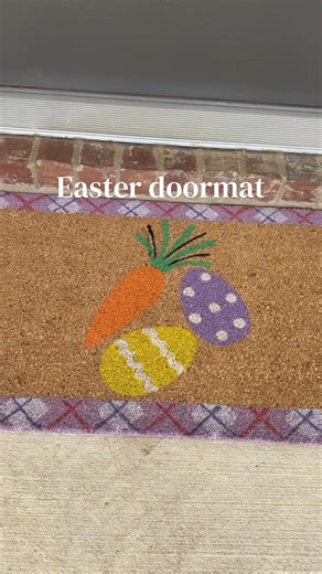 Little touches make holidays feel extra special 🐰🌷 This Hallmark Easter doormat is the cutest way to welcome guests (and the Easter Bunny) for Easter. @QVC, Inc #easter #easterdecor #doormat #springdecor #frontporch