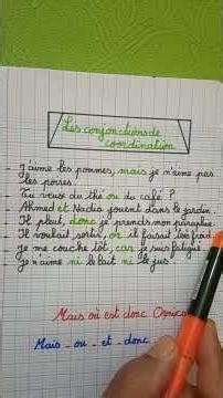 Les conjonctions de coordination( حروف العطف )