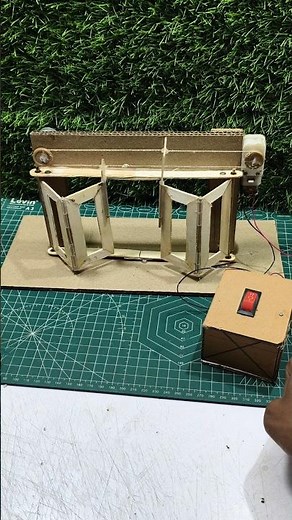 DIY Automatic Folding Gate | Cardboard Electric Gate Project | Easy Science Model#shortsfeed