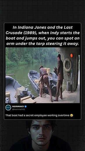 In Indiana Jones and the Last Crusade (1989), when Indy starts the boat and jumps out