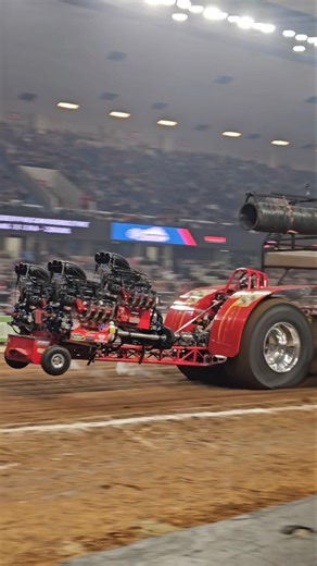 Triple Engine Setup on Modified Tractor "Money Pit" at NFMS '26 #tractorpulling #supercharged