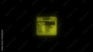 Code Development Icon HD Video black background