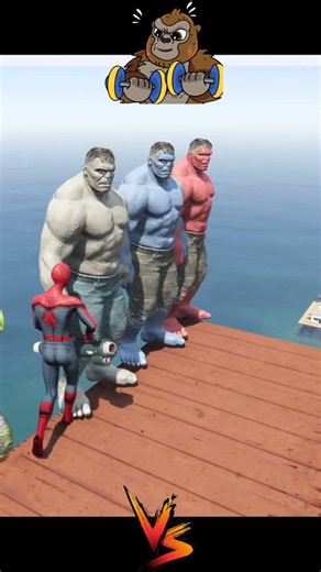 GTA 5 Epic Ragdolls RED SPIDERMAN VS RED Hulk VS GREEN Hulk (Euphoria Physics & Funny Fails) #12