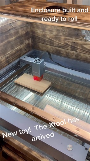 The Xtool has arrived! Little learning curve but excited to get it going. #xtool #xtoold1 #lasercuting #diodelaser