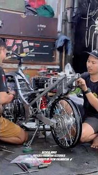 Natural video perakitan restorasi satria lumba dari Kalimantan🪽 #restorasi #modifikasi #satria2tak