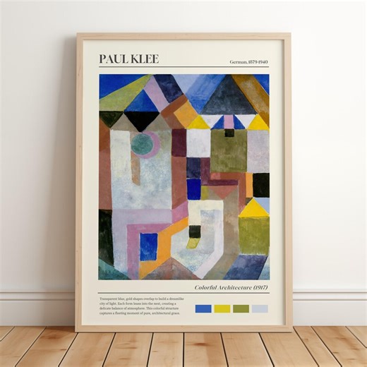 Paul Klee Print: Colorful Architecture, Vintage Wall Art - Etsy