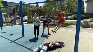 1.1M views · 565 reactions | Do you have what it takes to do the Swing Challenge!?? We challenged our friends Chris and Lindsay of Team Balmert to the swing challenge. Now it's your turn! Upload your attempt for a chance to win some Merch! Use #SwingChallenge and tag Dude Dad | Dude Dad | Facebook