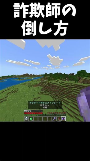 詐欺師の倒し方 【マイクラ】【minecraft】 #行商人 #shorts