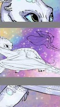 Drawing Light Fury from How to Train Your Dragon! #httyd #art #dragon