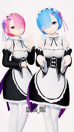 Motion-Mei and AnySocialMedia #mmd #mikumikudance #3d #animation #anime #rezero #rem #ram