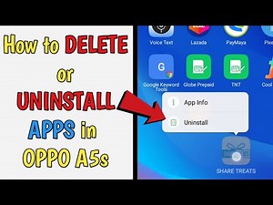 How to Delete or Uninstall Application in OPPO A5s | OPPO A5s Tutorial