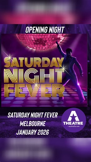 ☝️FOLLOW FOR MORE THEATRE NEWS 🌟 SATURDAY NIGHT FEVER - Melbourne - Athenaeum Theatre - Opening Night - January 2026 @Drew Anthony Creative Saturday Night Fever which had its opening night this weekend stays very true to the original film, which is worth noting as it’s not exactly light, fluffy entertainment. The show doesn’t shy away from the heavier subject matter, and that authenticity will likely appeal to fans of the movie, though it may surprise anyone expecting a purely feel-good night o