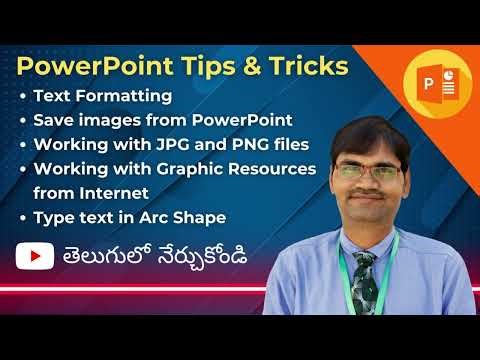 PowerPoint Tips & Tricks in Telugu: Text Formatting | Save images from PowerPoint...