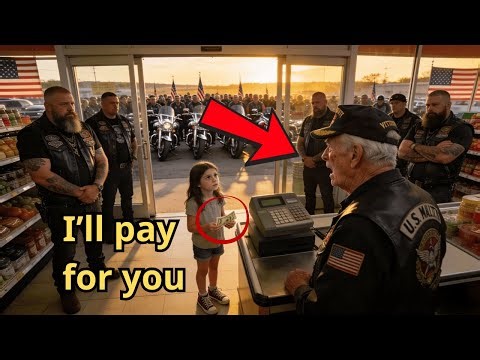 “Little Girl Paid a Veteran’s Groceries — What 500 Bikers Did Next Changed Everything”