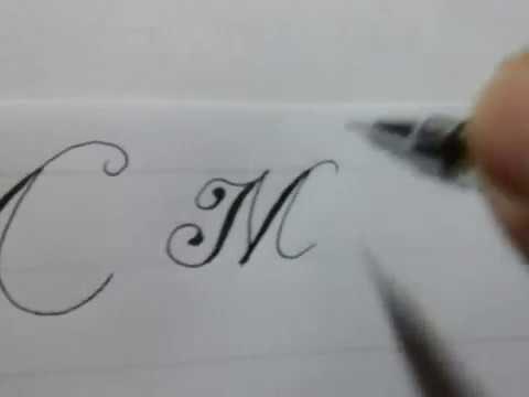 Calligraphy M , calligraphy with normal pen