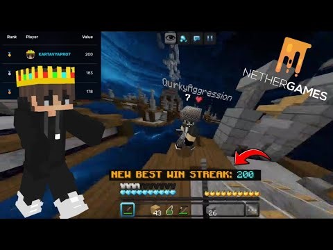 How I reached #1 in skywars leaderboards in nethergames!!