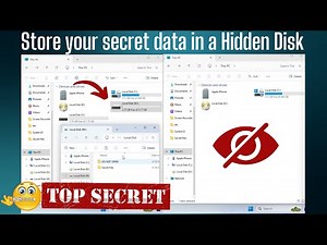 How to store secret data in Windows | Hide drive in this PC | Veracrypt tutorial 2025 #hidden