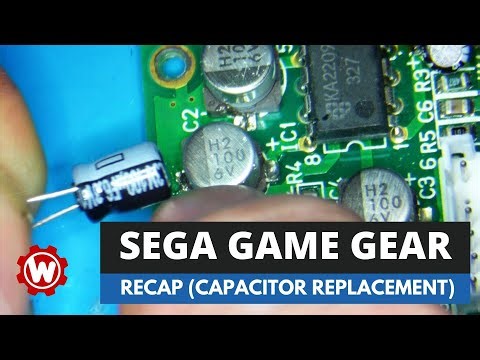Sega Game Gear Capacitor Replacement | Fix Dim Screen & Very low audio