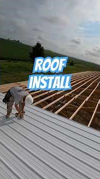 How to Install Metal Roofing on a Pole Barn #polebarn #construction #roofing #howto #shorts