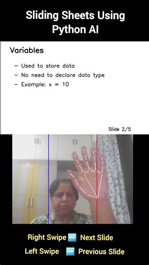 Sliding Sheets Using Python AI #arduino #artificialintelligence #opencv #mediapipe