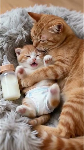 Why Is This Cat Hugging a Baby Kitten?