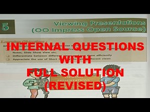 DAV CLASS 6 COMPUTER CHAPTER 5 | VIEWING PRESENTATION | INTERNAL QUESTION | SOLUTION | NOTES