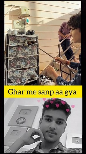 ￼ A snake came into the house 😱 #shortsvideo #fun #prank #snake #souravjoshivlogs ‪@souravjvlogs‬