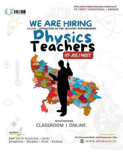 We Are Hiring Physics Teachers in Uttar Pradesh | Online & Hybrid Teaching Jobs | physics Teacher