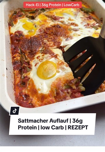 Hack-Ei Auflauf: Kalorienarmer Protein-Sattmacher