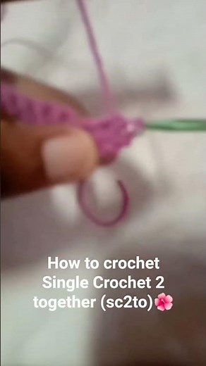 Basic Crochet 12 - How to crochet sc2tog #crochet #crochetforbeginners #crochettutorial