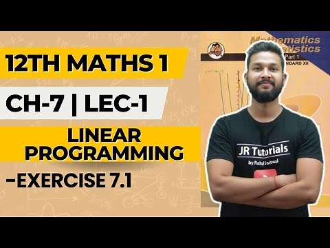 12th Maths 1 | Chapter 7 | Linear Programming | Exercise 7.1 | Lecture 1 | Maharashtra Board |