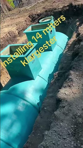 The 360 operator-installing 14 m klargester 👍