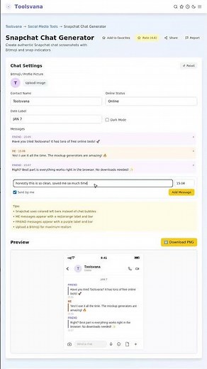 Snapchat Chat Generator - Free Online Tool #shorts