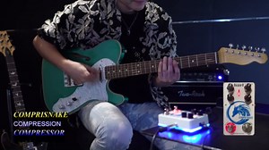 Maker hart COMPRISNAKE/COMPRESSION Direct Mix Compressor Pedal with D.MIX Switch - 4 Knobs High-Performance DSP, 32-Bit AD/DA Conversion, and 72-Bit Accumulator Process for Clear and Balanced Tone