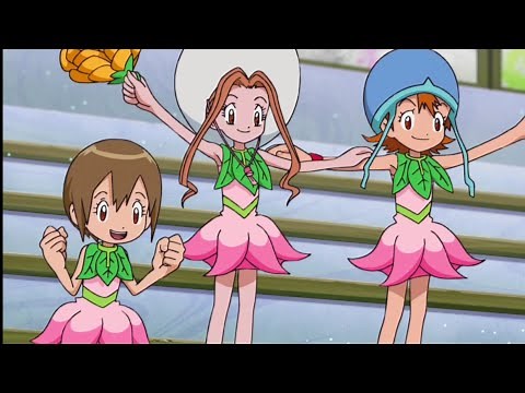 Hikari, Sora, Mimi & Takeru Cheerleader Digimon Adventure EP 45 デジモンアドベンチャー: 2020 45話